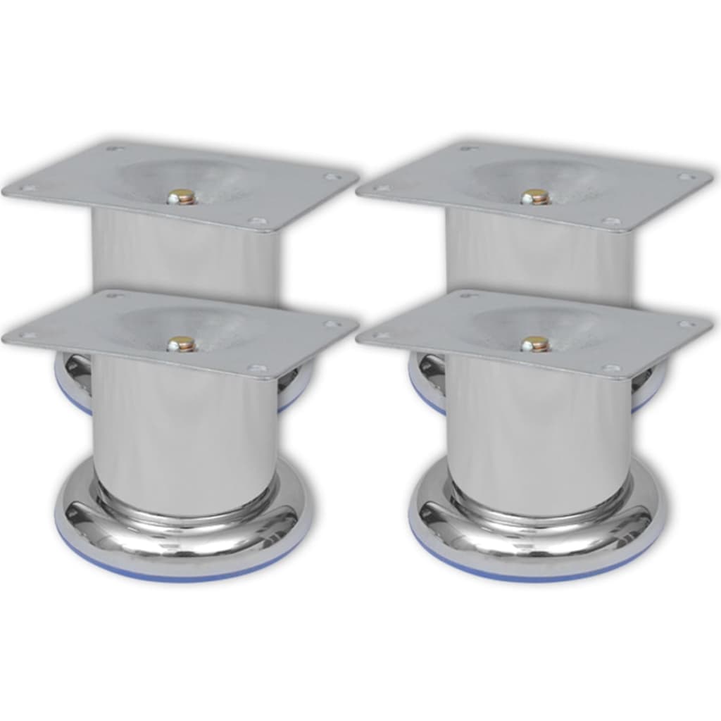 vidaXL Sofa Legs 8 pcs Round Chrome 60 mm