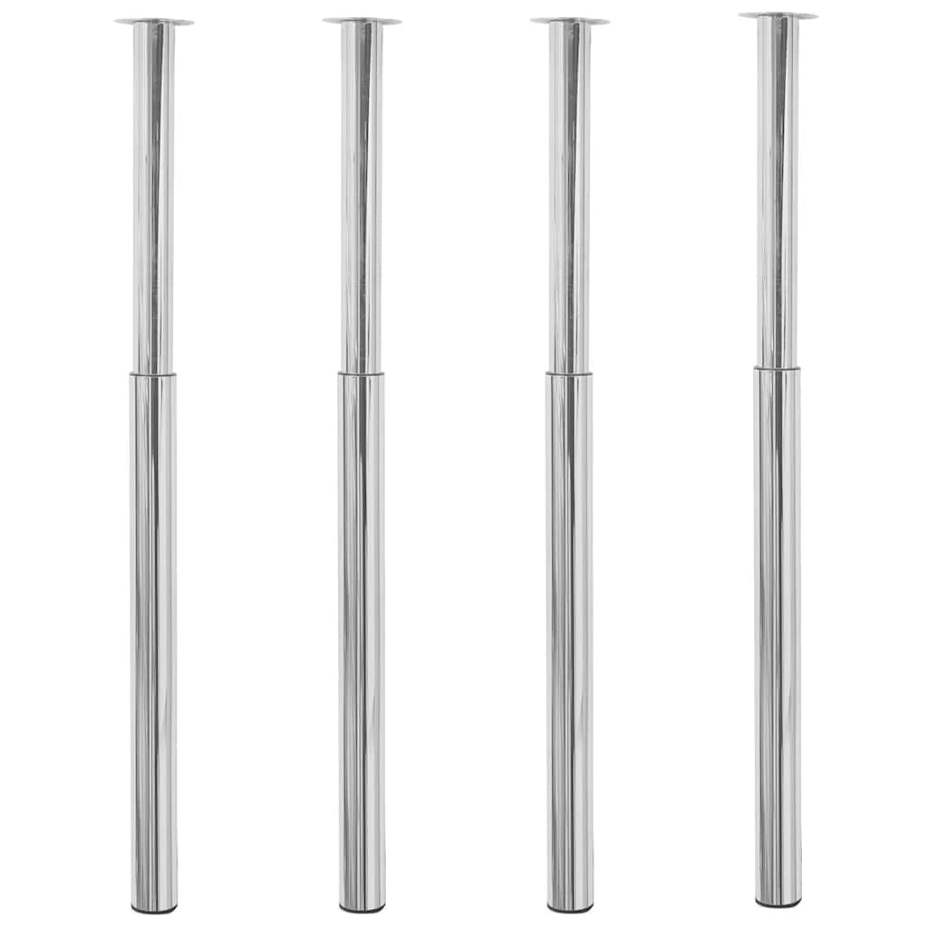 vidaXL Telescopic Table Legs 4 pcs Chrome 710 mm-1100 mm