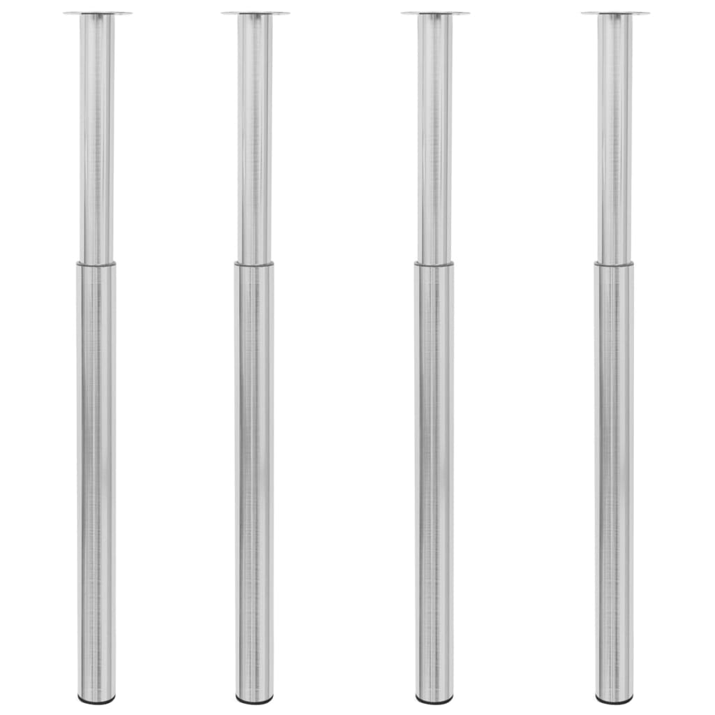 vidaXL Telescopic Table Legs 4 pcs Stainless Steel 710 mm-1100 mm