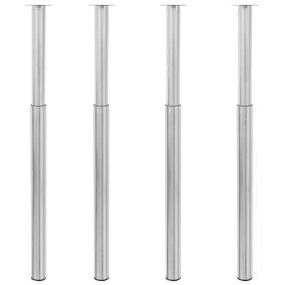 vidaXL Telescopic Table Legs 4 pcs Stainless Steel 710 mm-1100 mm