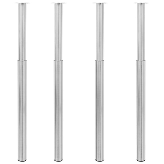 vidaXL Telescopic Table Legs 4 pcs Stainless Steel 710 mm-1100 mm
