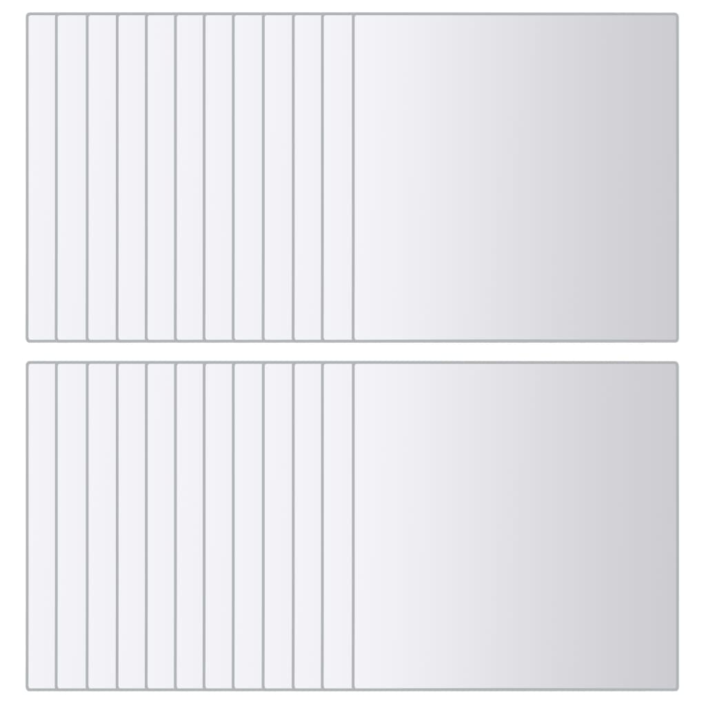 vidaXL Mirror Tiles | Set of 48 | Glossy Finish | Glass | 15 x 15 cm each