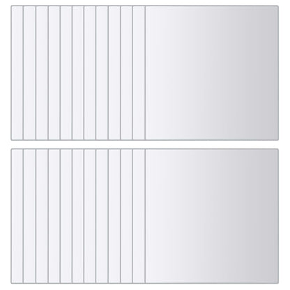 vidaXL Mirror Tiles | Set of 48 | Glossy Finish | Glass | 15 x 15 cm each