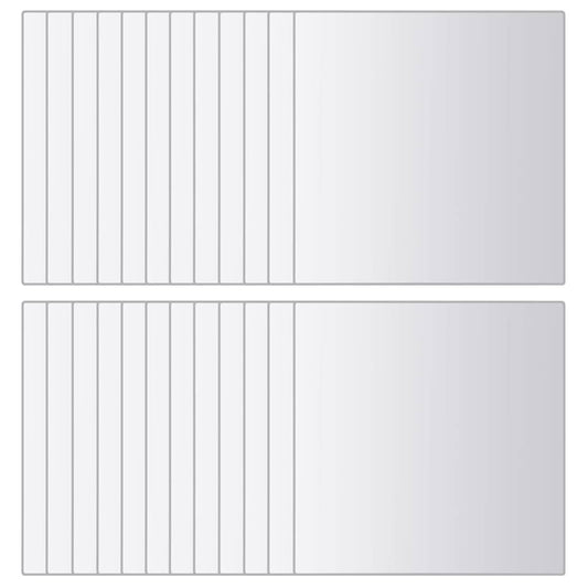 vidaXL 48 pcs Mirror Tiles Square Glass