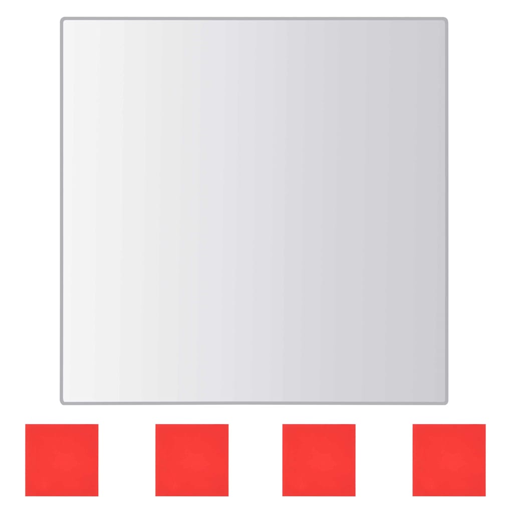 vidaXL 48 pcs Mirror Tiles Square Glass