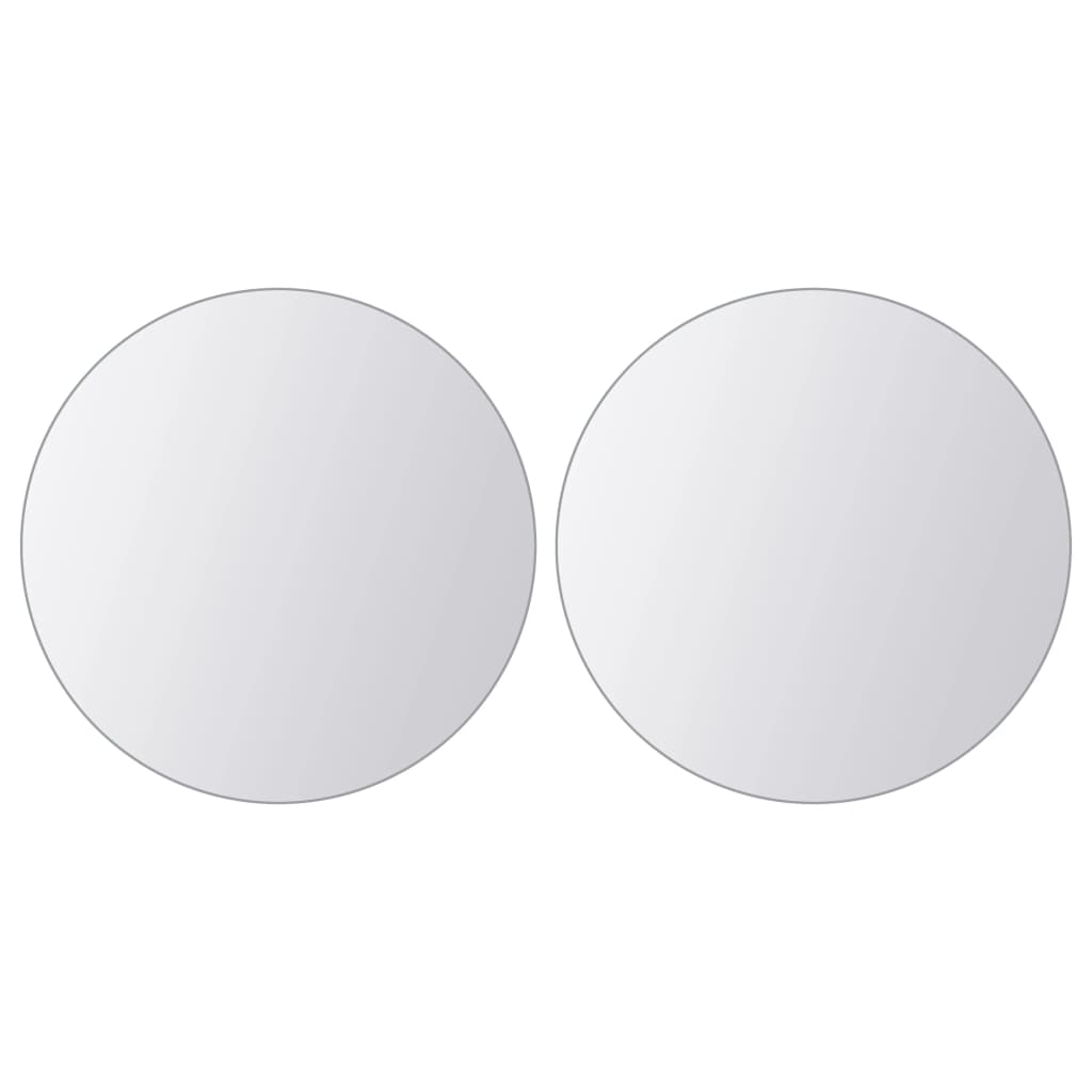 vidaXL Mirror Tile | Set of 16 | Transparent | Glass | 15 cm diameter