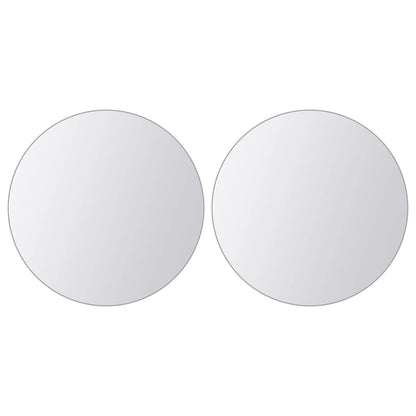 vidaXL Mirror Tile | Set of 16 | Transparent | Glass | 15 cm diameter