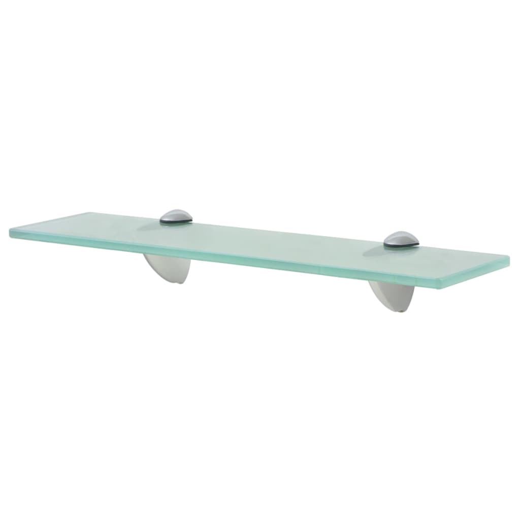 vidaXL Floating Shelf | Set of 2 | Clear | Toughened safety glass, zinc alloy