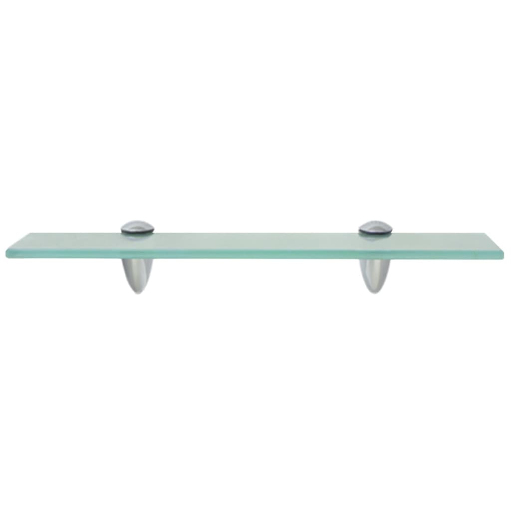 vidaXL Floating Shelf | Set of 2 | Clear | Toughened safety glass, zinc alloy