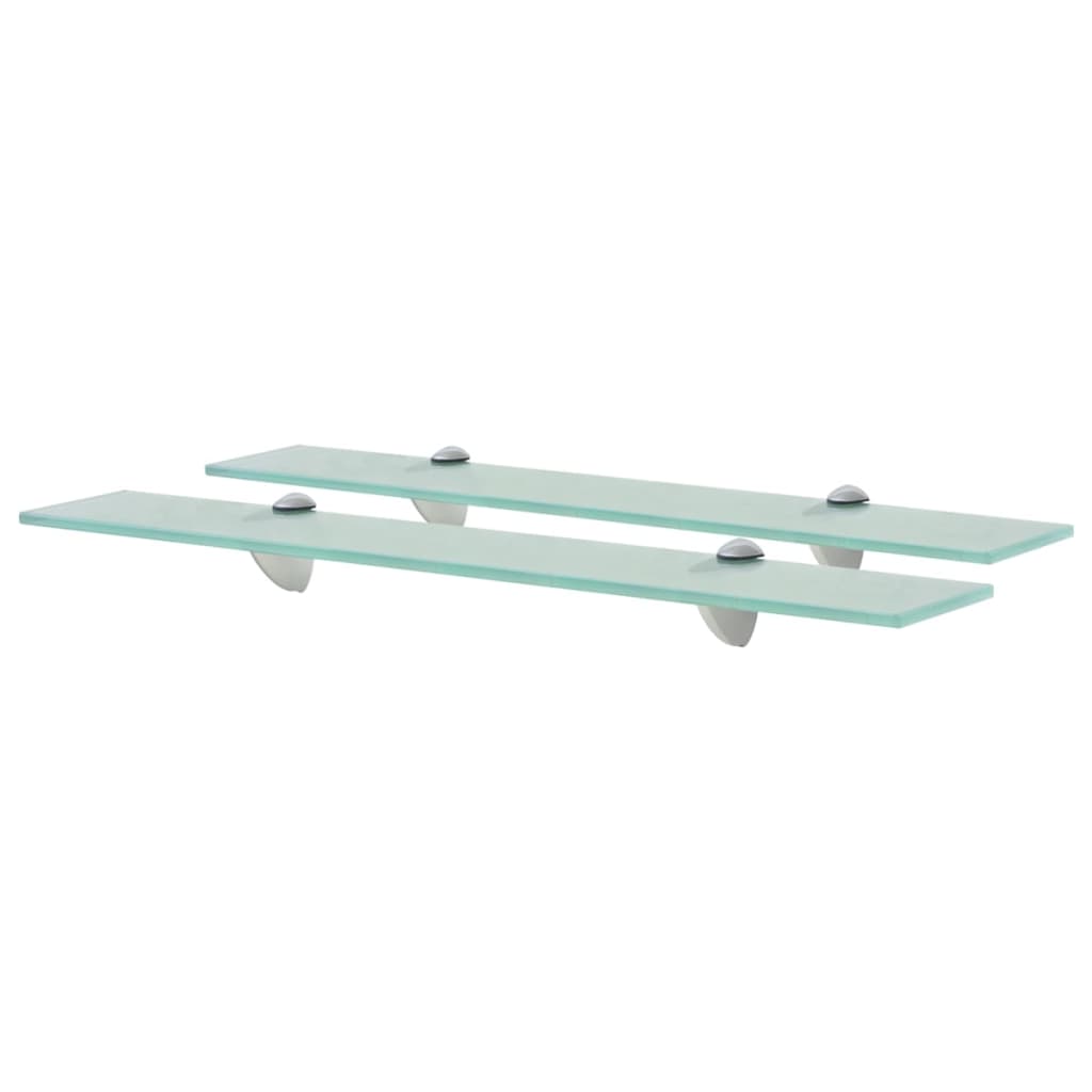 vidaXL Floating Shelf |  Set of 2 | Clear | Tempered safety glass | Medium