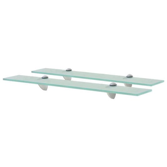 vidaXL Floating Shelf |  Set of 2 | Clear | Tempered safety glass | Medium