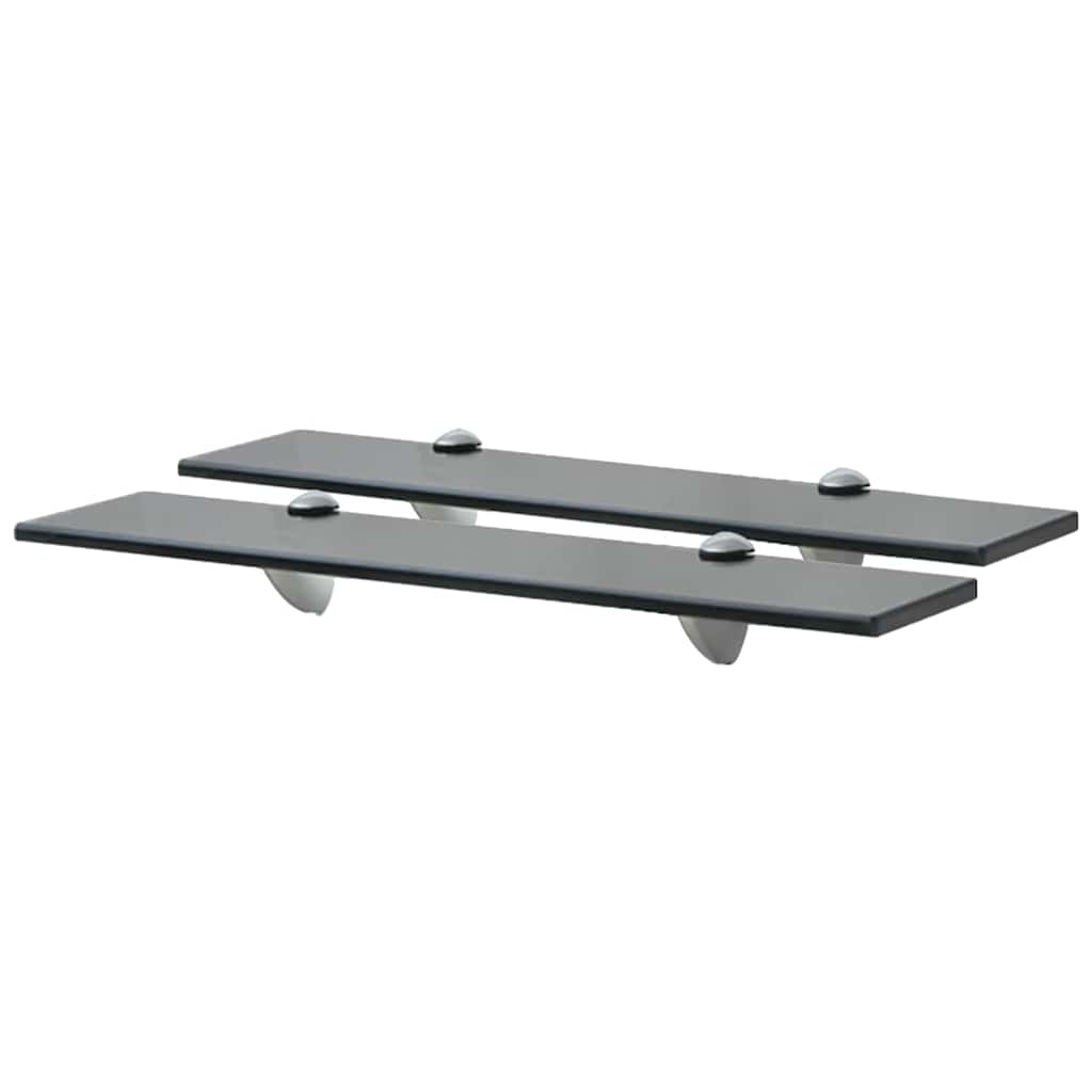 vidaXL Floating Shelves 2 pcs Glass 50x10 cm 8 mm