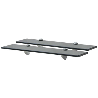 vidaXL Floating Shelves 2 pcs Glass 50x10 cm 8 mm