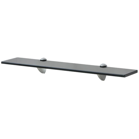 vidaXL Floating Shelf | Set of 2 | Black | Tempered safety glass, zinc alloy