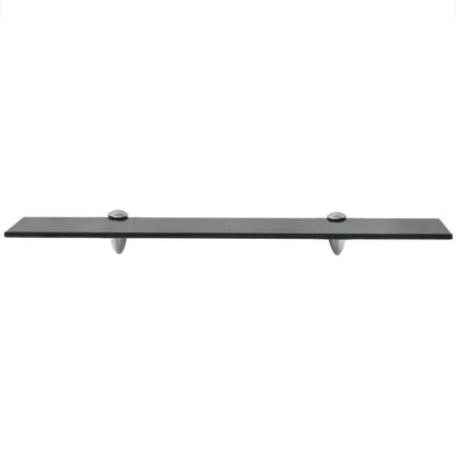 vidaXL Floating Shelf | Set of 2 | Black | Tempered safety glass, zinc alloy
