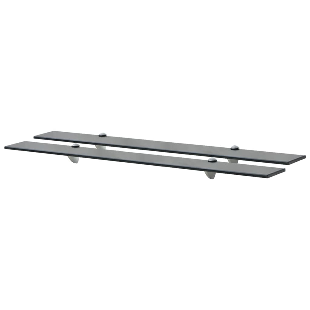 vidaXL Floating Shelves 2 pcs Glass 90x10 cm 8 mm