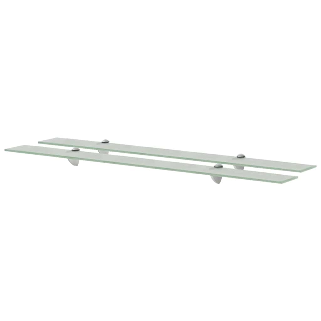 vidaXL Floating Shelves 2 pcs Glass 100x10 cm 8 mm