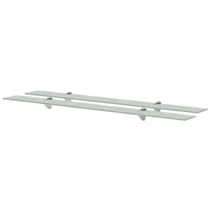 vidaXL Floating Shelves 2 pcs Glass 100x10 cm 8 mm