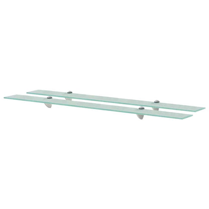 vidaXL Floating Shelves 2 pcs Glass 100x20 cm 8 mm