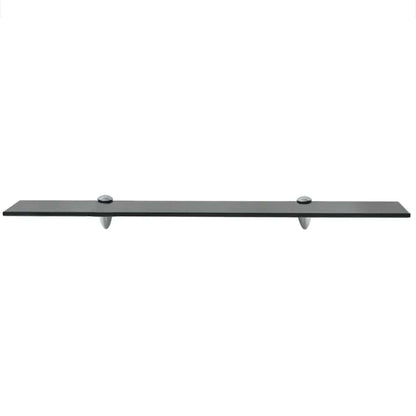 vidaXL Floating Shelf | Set of 2 | Black | Tempered safety glass, Zinc alloy
