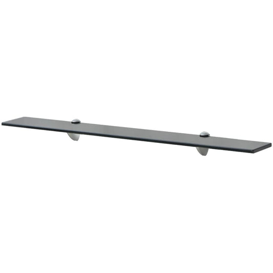 vidaXL Floating Shelf | Set of 2 | Black | Tempered safety glass, Zinc alloy
