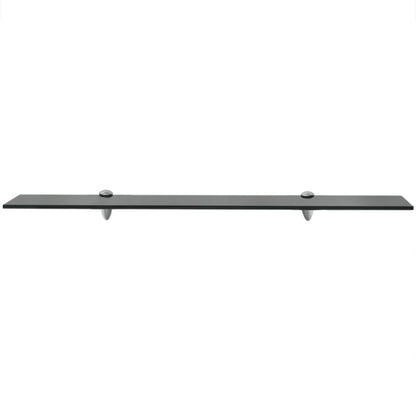 vidaXL Floating Shelf | Set of 2 | Black | Tempered safety glass, Zinc alloy