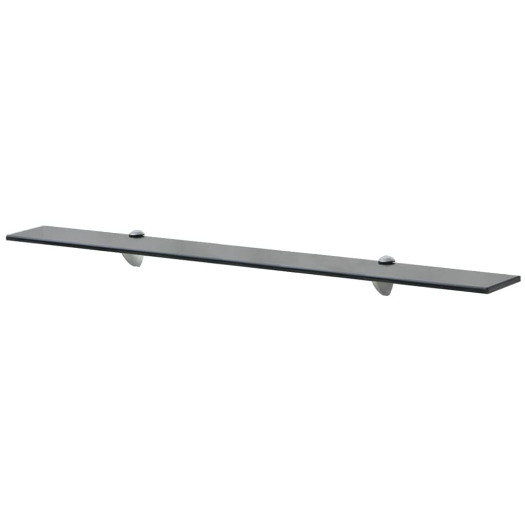 vidaXL Floating Shelf | Set of 2 | Black | Tempered safety glass | Medium