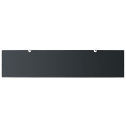 vidaXL Floating Shelf | Set of 2 | Black | Tempered safety glass | Medium