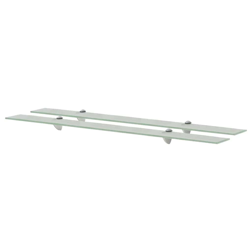 vidaXL Floating Shelves 2 pcs Glass 100x20 cm 8 mm