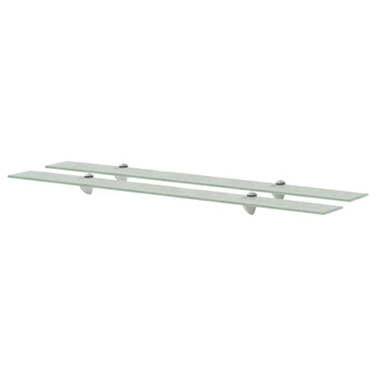 vidaXL Floating Shelves 2 pcs Glass 100x20 cm 8 mm