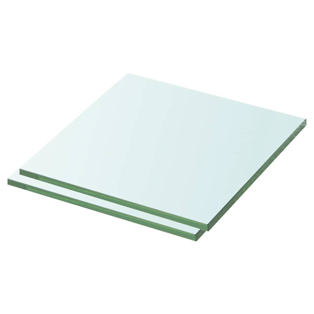 vidaXL Glass Panel | Set of 2 | Clear | Tempered glass | 30x25 cm