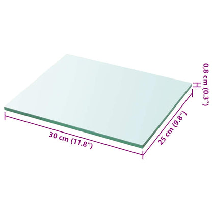 vidaXL Glass Panel | Set of 2 | Clear | Tempered glass | 30x25 cm