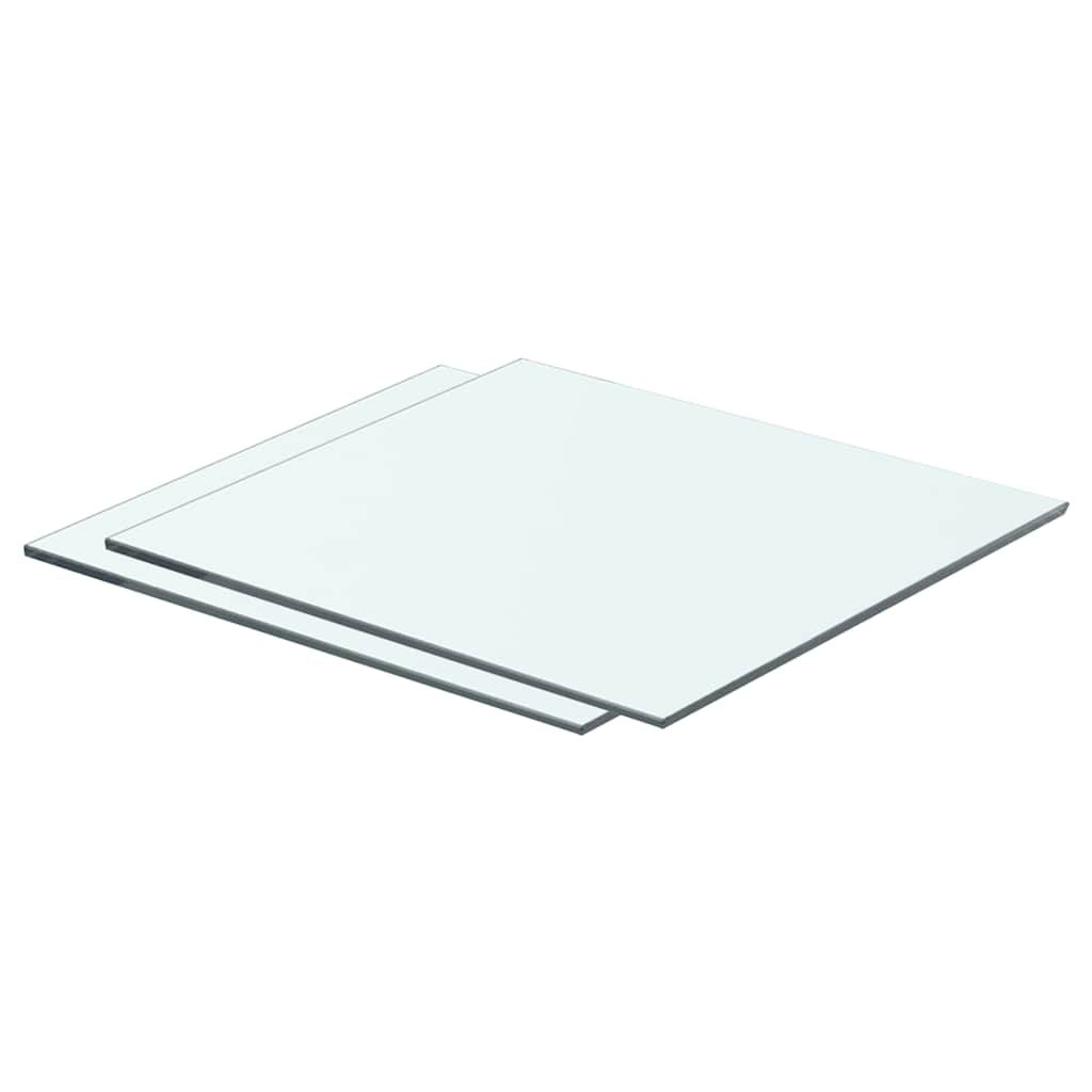 vidaXL Shelves 2 pcs Panel Glass Clear 40x30 cm