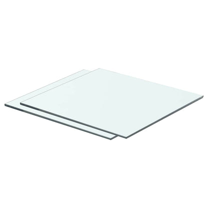 vidaXL Shelves 2 pcs Panel Glass Clear 40x30 cm