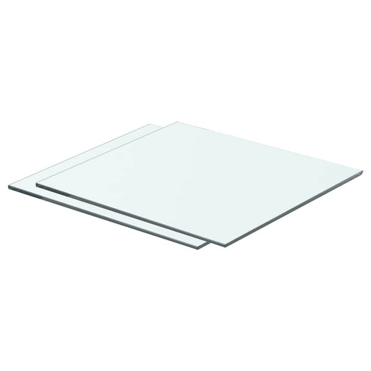 vidaXL Shelves 2 pcs Panel Glass Clear 40x30 cm
