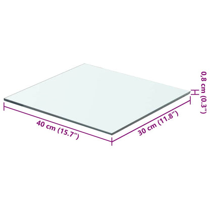 vidaXL Shelves 2 pcs Panel Glass Clear 40x30 cm