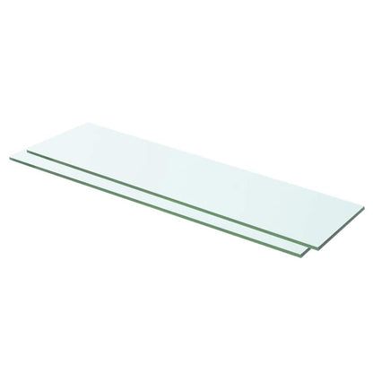 vidaXL Shelves 2 pcs Panel Glass Clear 60x12 cm