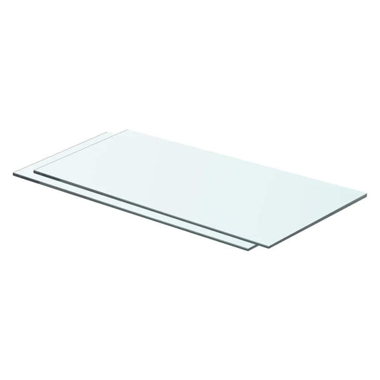 vidaXL Shelves 2 pcs Panel Glass Clear 60x25 cm
