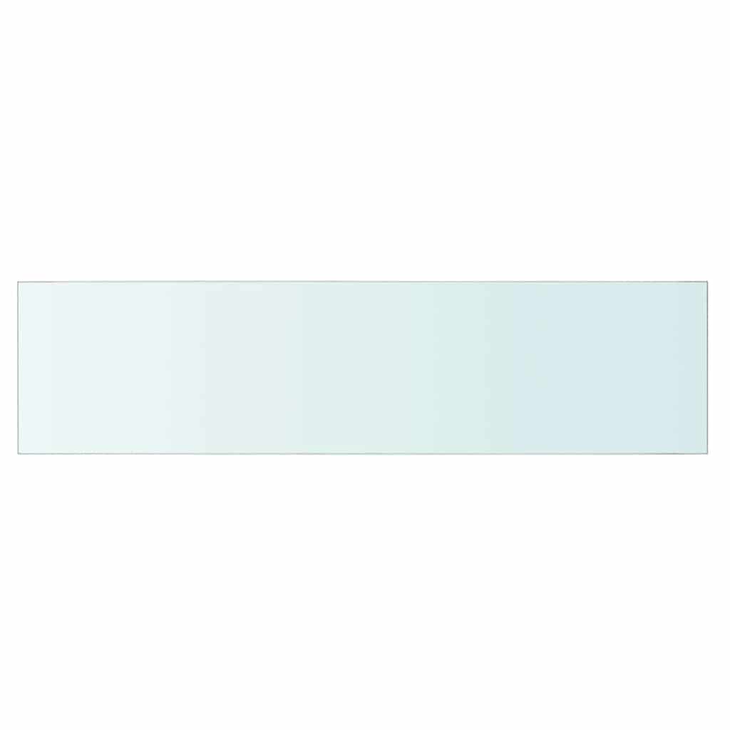 vidaXL Shelves 2 pcs Panel Glass Clear 80x20 cm