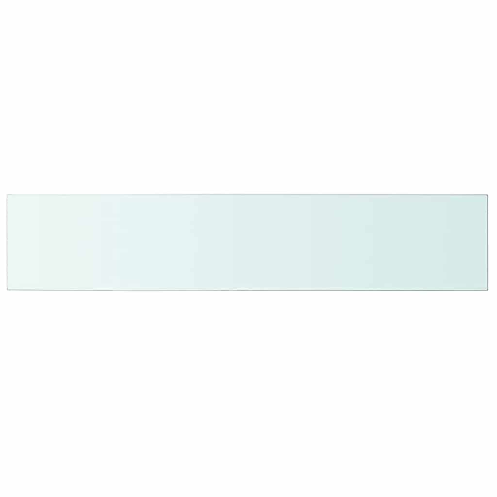 vidaXL Shelves 2 pcs Panel Glass Clear 100x20 cm