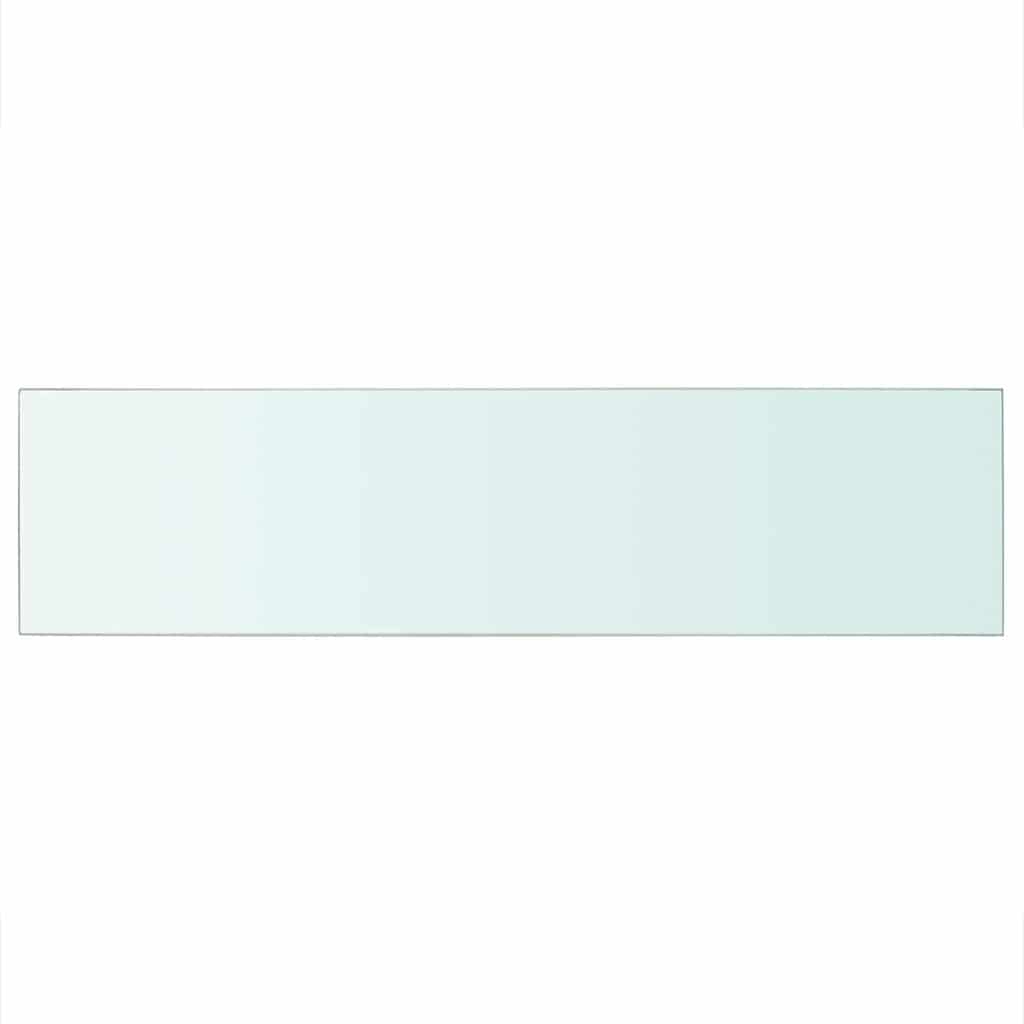 vidaXL Shelves 2 pcs Panel Glass Clear 100x25 cm
