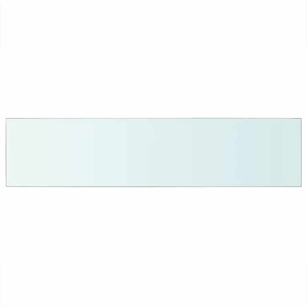 vidaXL Shelves 2 pcs Panel Glass Clear 110x25 cm