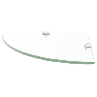 vidaXL Corner Shelf | Set of 2 | Clear | Tempered glass | 25x25 cm
