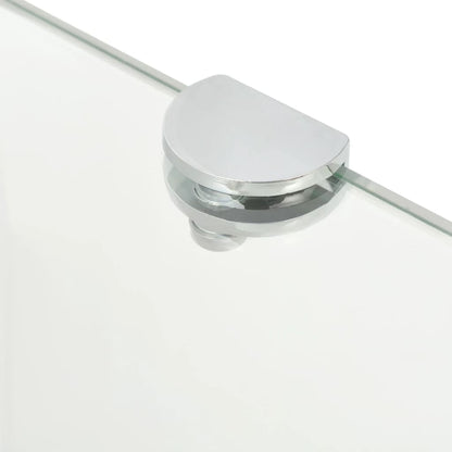 vidaXL Corner Shelf | Set of 2 | Clear | Tempered glass | 25x25 cm