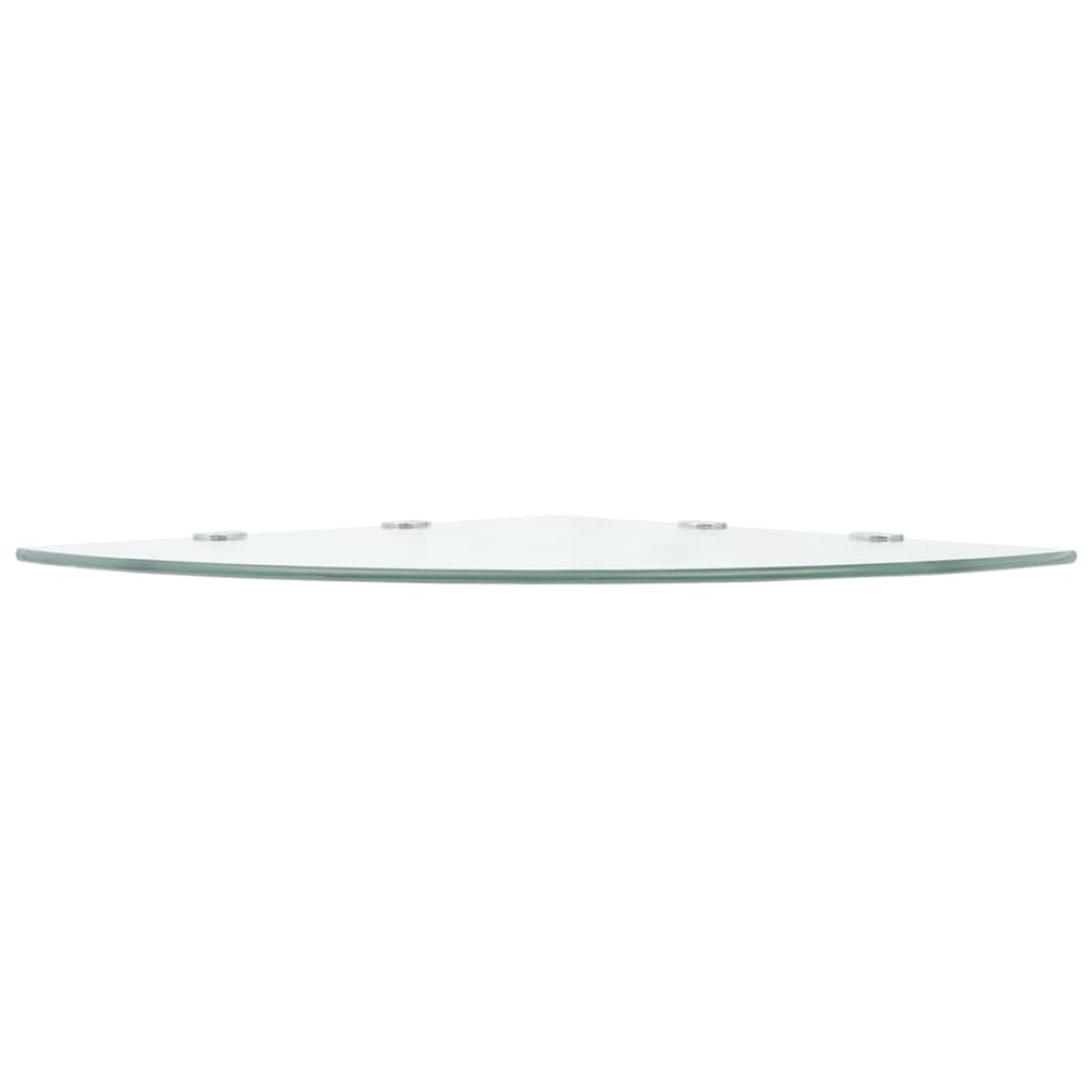 vidaXL Corner Shelf | Set of 2 | Clear | Toughened safety glass | 45x45 cm