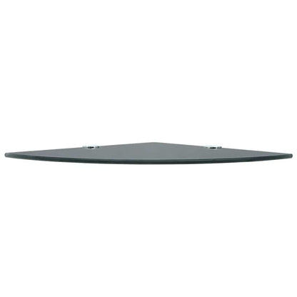 vidaXL Corner Shelf | Set of 2 | Black | Tempered safety glass | 25x25 cm