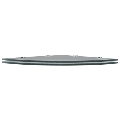 vidaXL Corner Shelf | Set of 2 | Black | Tempered glass | 45 x 45 cm
