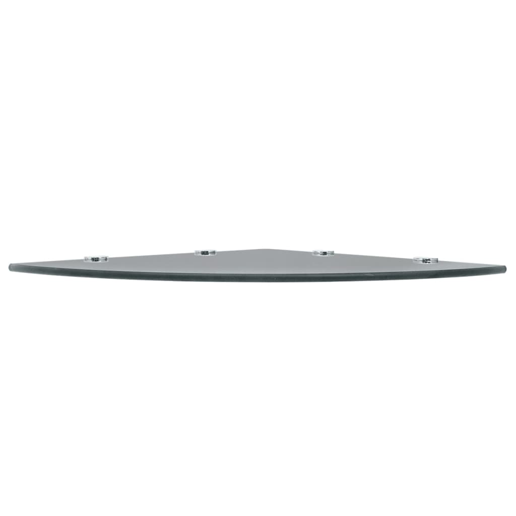 vidaXL Corner Shelf | Set of 2 | Black | Tempered glass | 45 x 45 cm