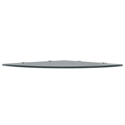 vidaXL Corner Shelf | Set of 2 | Black | Tempered glass | 45 x 45 cm