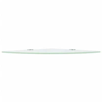 vidaXL Corner Shelves 2 pcs with Chrome Supports Glass White 35x35 cm